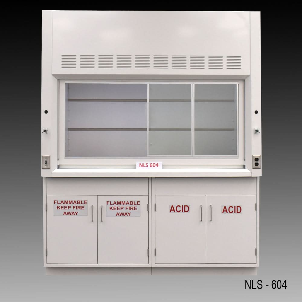 6′ Fisher American Fume Hood w/ ACID & Flammable Storage