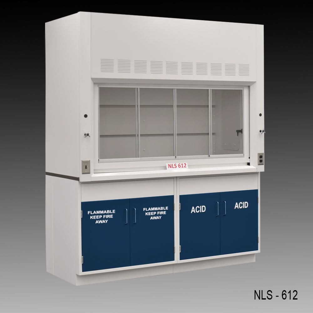 6′ Fisher American Fume Hood w/ Flammable & Acid Storage
