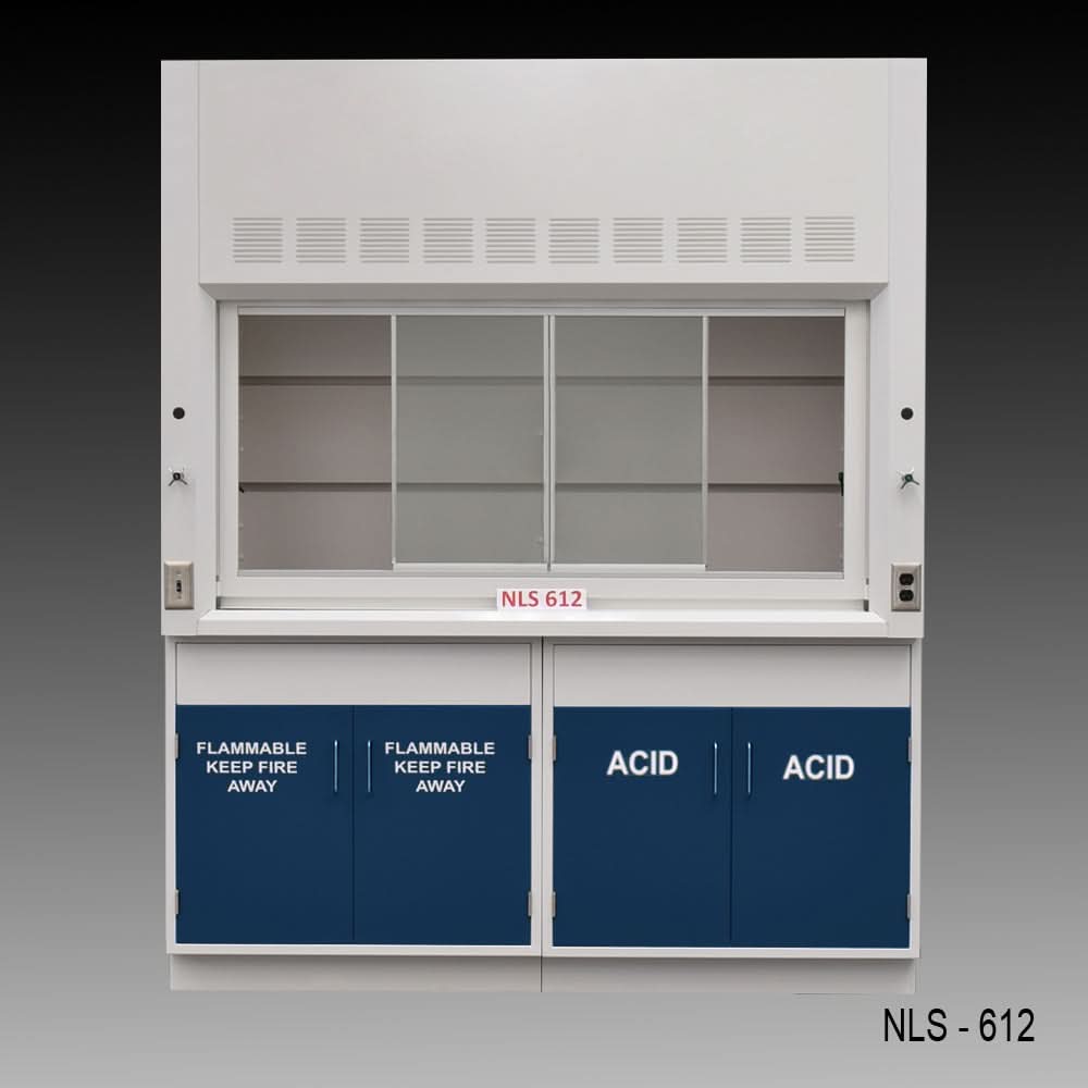 6′ Fisher American Fume Hood w/ Flammable & Acid Storage