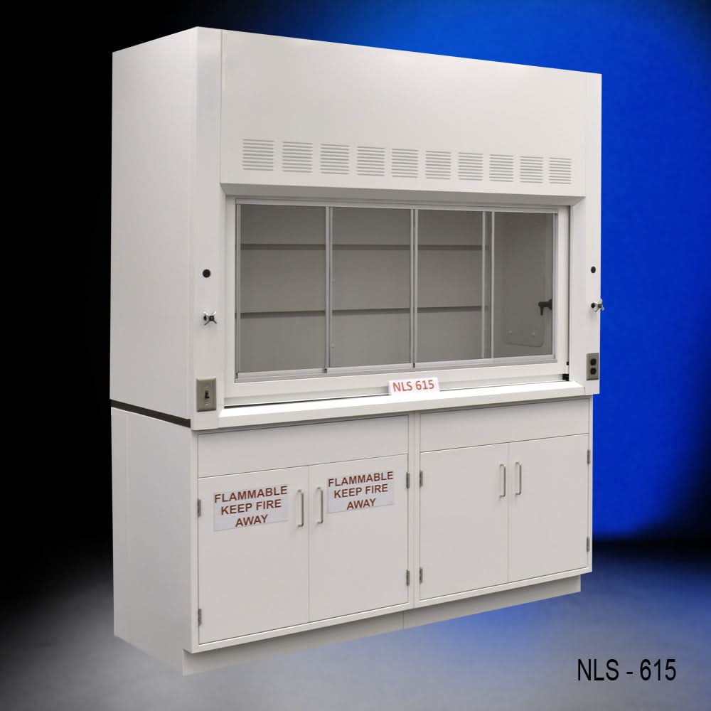 6′ Fisher American Fume Hood w/ Flammable & General Storage