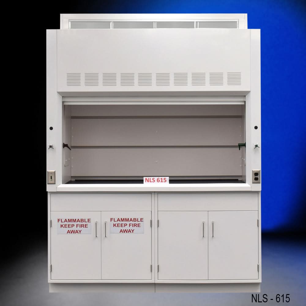 6′ Fisher American Fume Hood w/ Flammable & General Storage