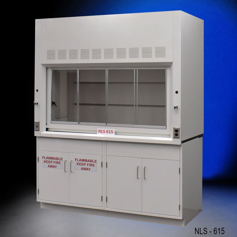 6′ Fisher American Fume Hood w/ Flammable & General Storage