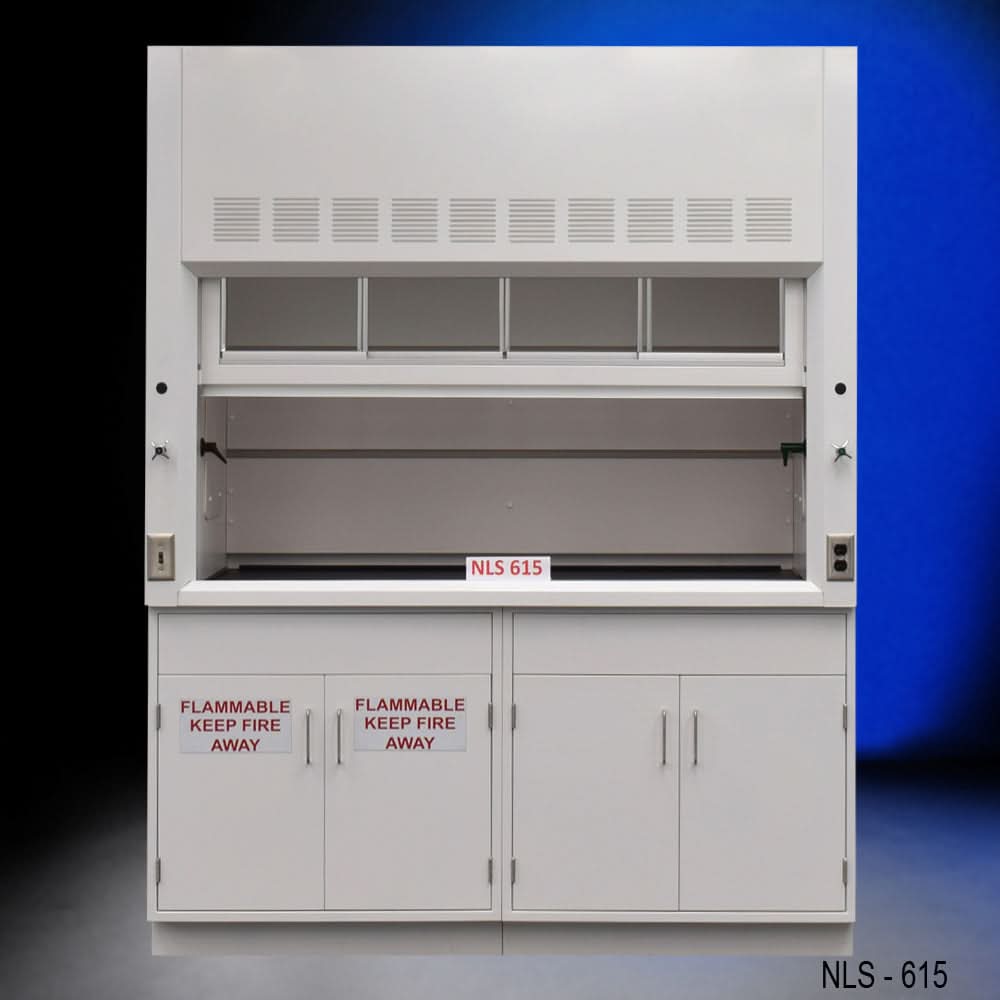 6′ Fisher American Fume Hood w/ Flammable & General Storage
