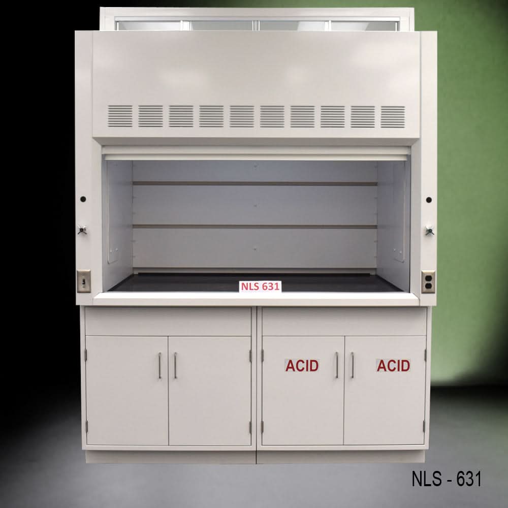 6′ x 4′ Fisher American Fume Hood w/ ACID & General Storage