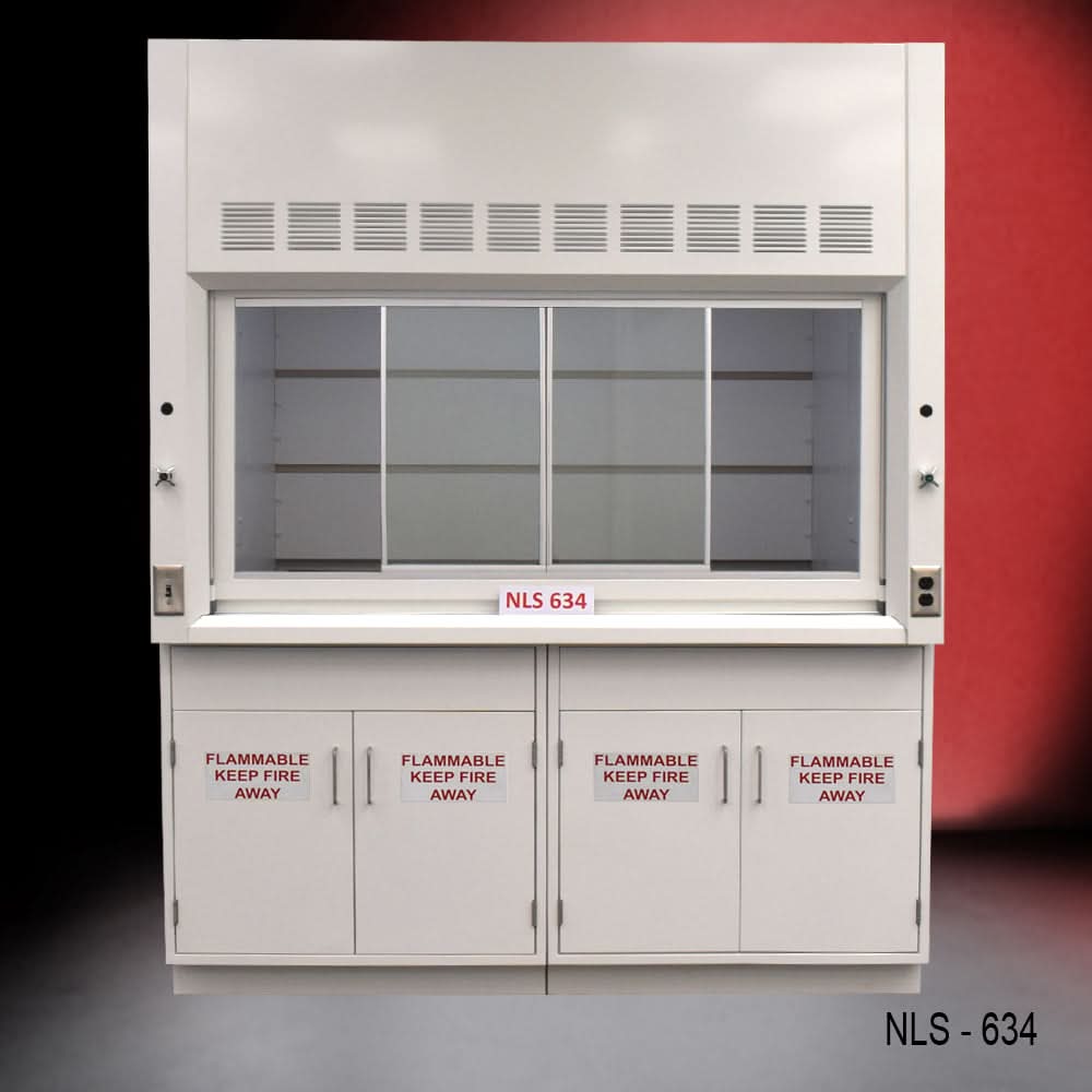 6′ x 4′ Fisher American Fume Hood w/ Flammable Cabinets