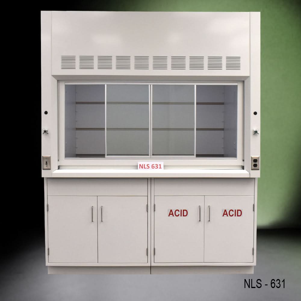 6′ x 4′ Fisher American Fume Hood w/ ACID & General Storage