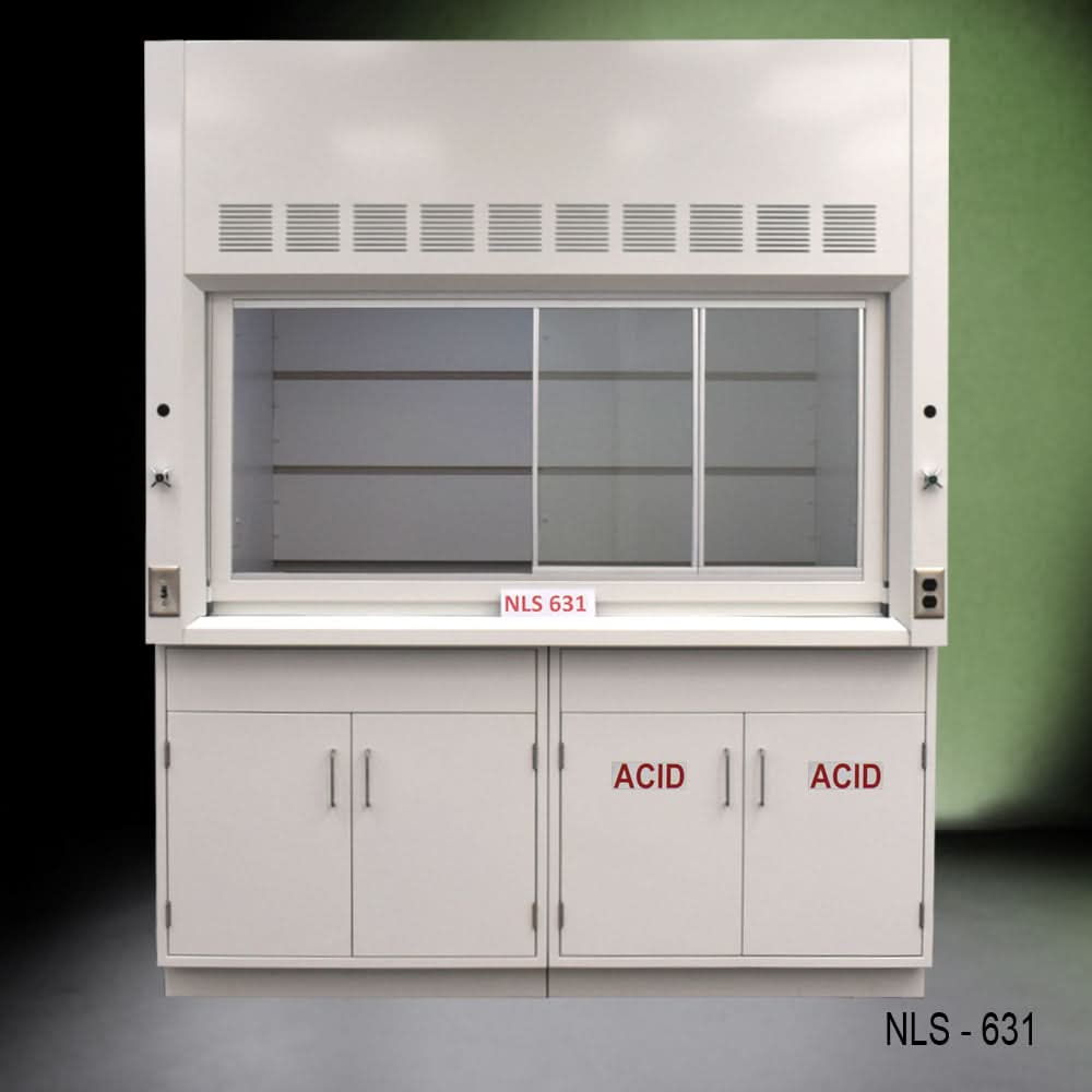 6′ x 4′ Fisher American Fume Hood w/ ACID & General Storage