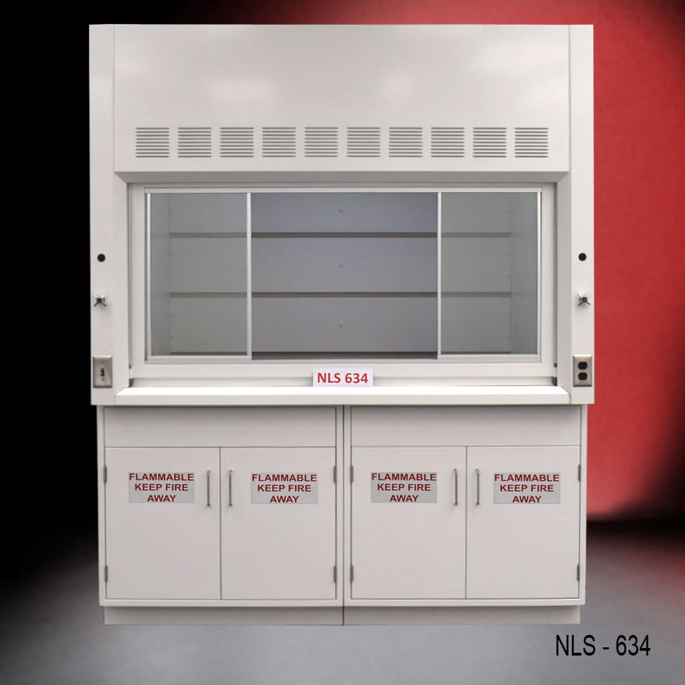6′ x 4′ Fisher American Fume Hood w/ Flammable Cabinets