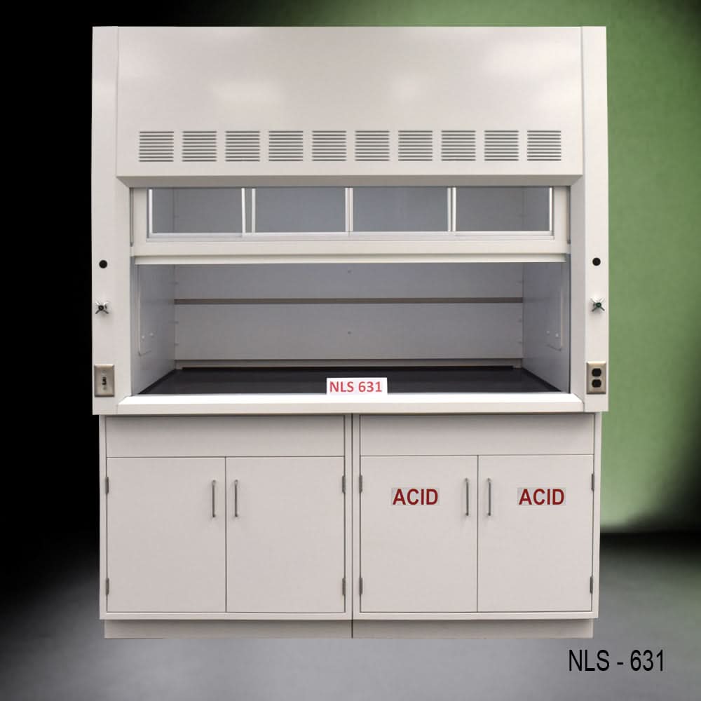 6′ x 4′ Fisher American Fume Hood w/ ACID & General Storage