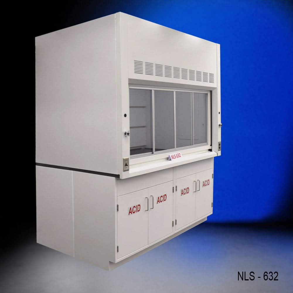 6′ x 4′ Fisher American Fume Hood w/ ACID Storage