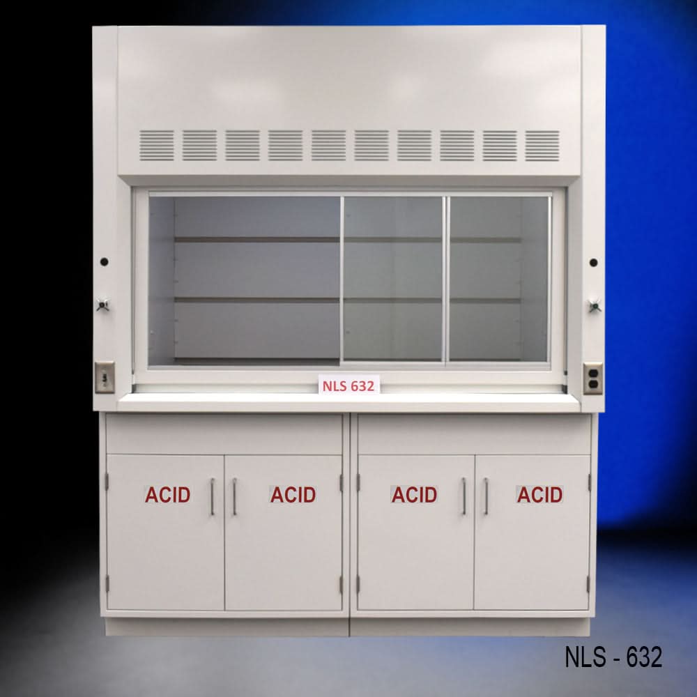 6′ x 4′ Fisher American Fume Hood w/ ACID Storage
