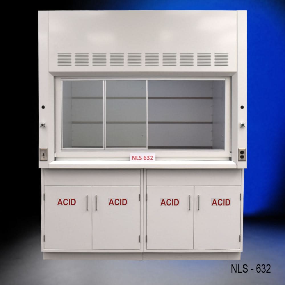 6′ x 4′ Fisher American Fume Hood w/ ACID Storage