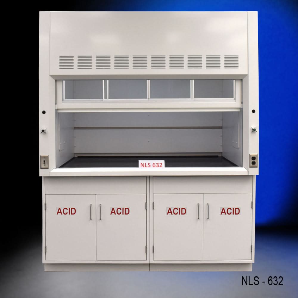 6′ x 4′ Fisher American Fume Hood w/ ACID Storage