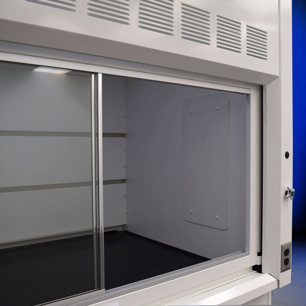 6′ x 4′ Fisher American Fume Hood w/ Blue General Storage