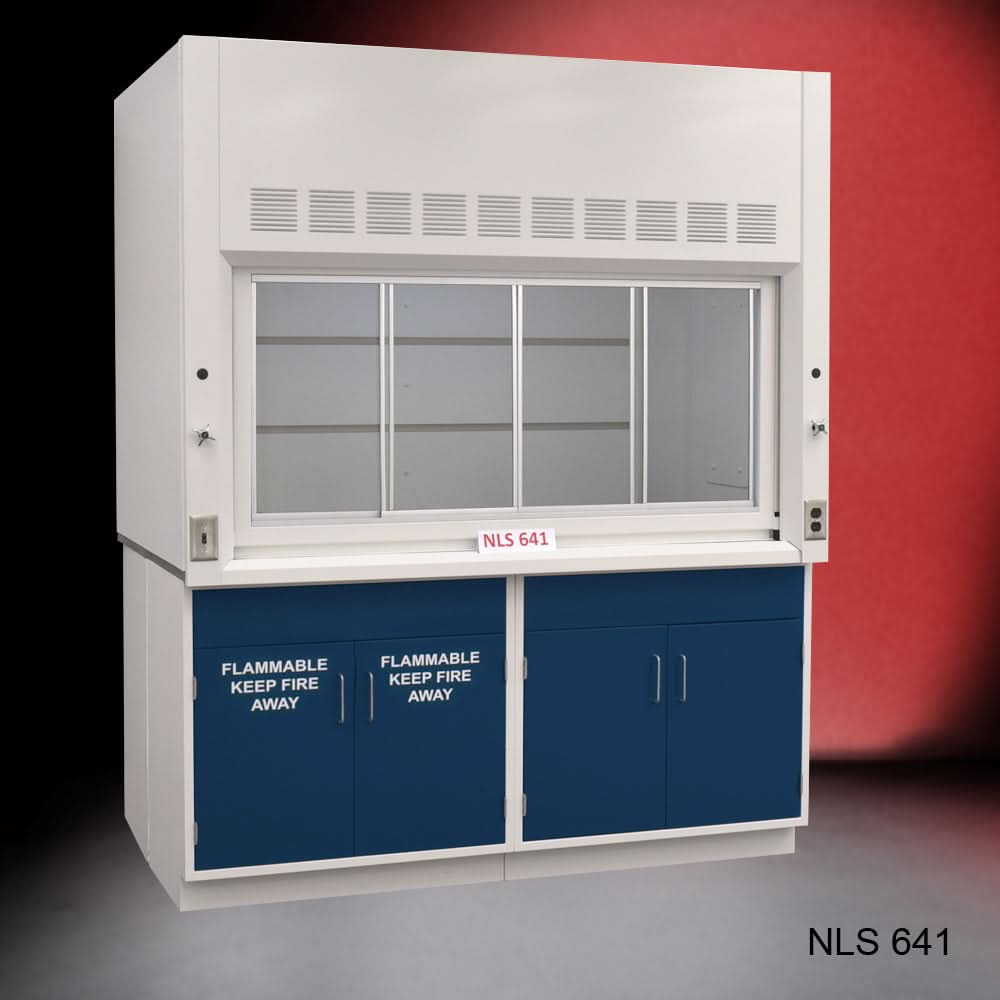 6′ x 4′ Fisher American Fume Hood w/ General & Flammable Storage