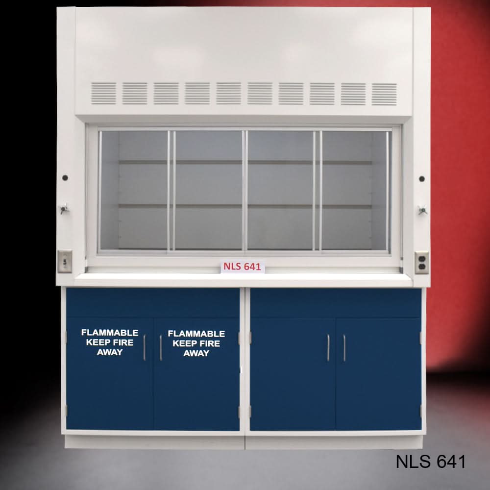 6′ x 4′ Fisher American Fume Hood w/ General & Flammable Storage