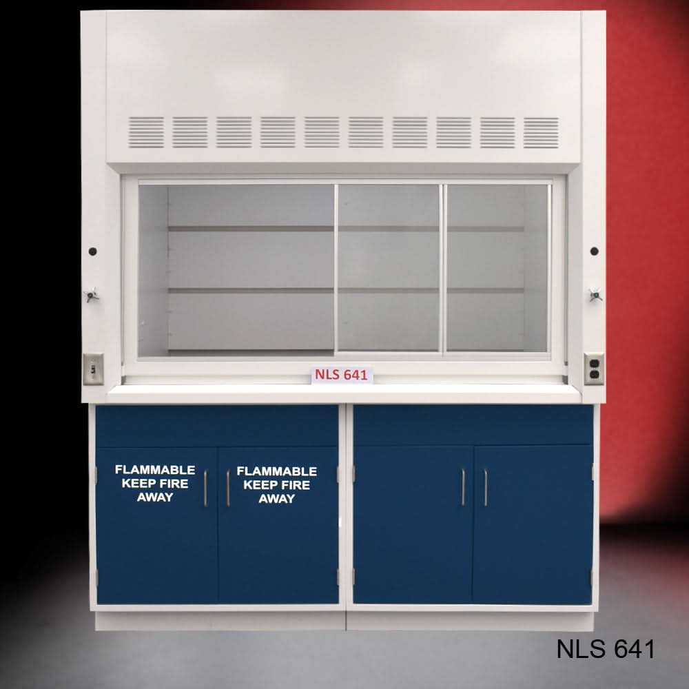 6′ x 4′ Fisher American Fume Hood w/ General & Flammable Storage
