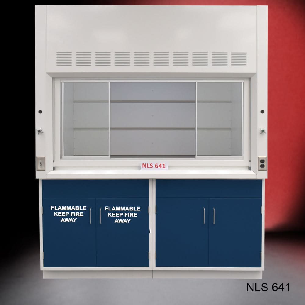 6′ x 4′ Fisher American Fume Hood w/ General & Flammable Storage