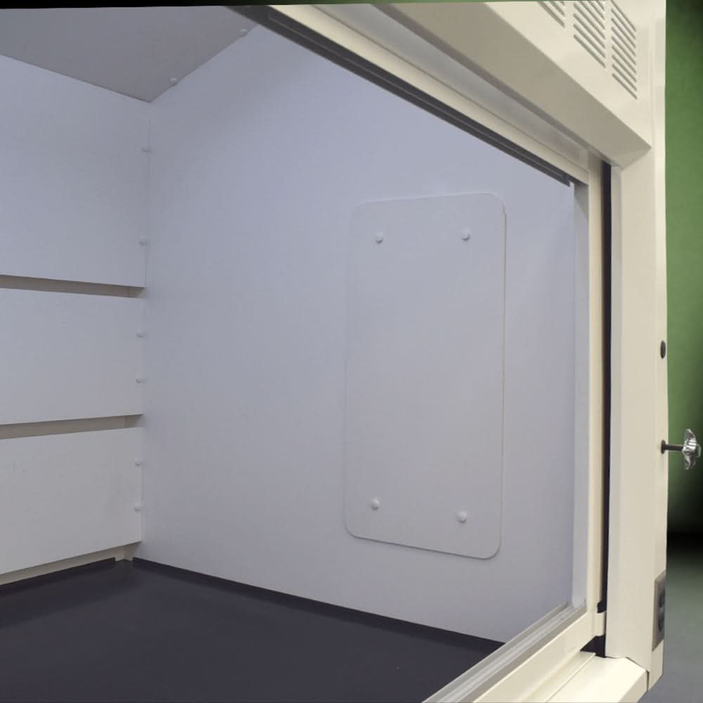 8′ Fisher American Fume Hood w/ Acid & General Cabinets