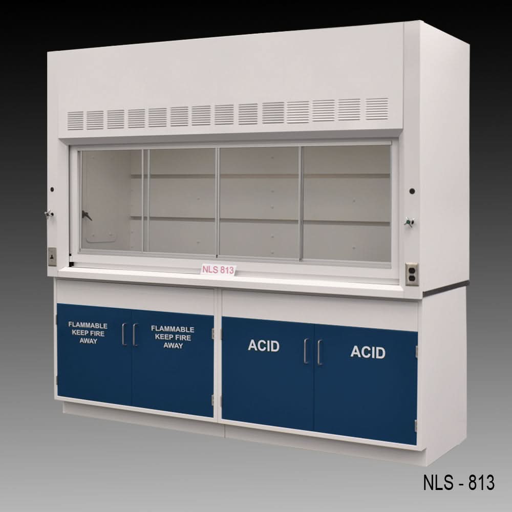 8′ Fisher American Fume Hood w/ ACID & Flammable Storage