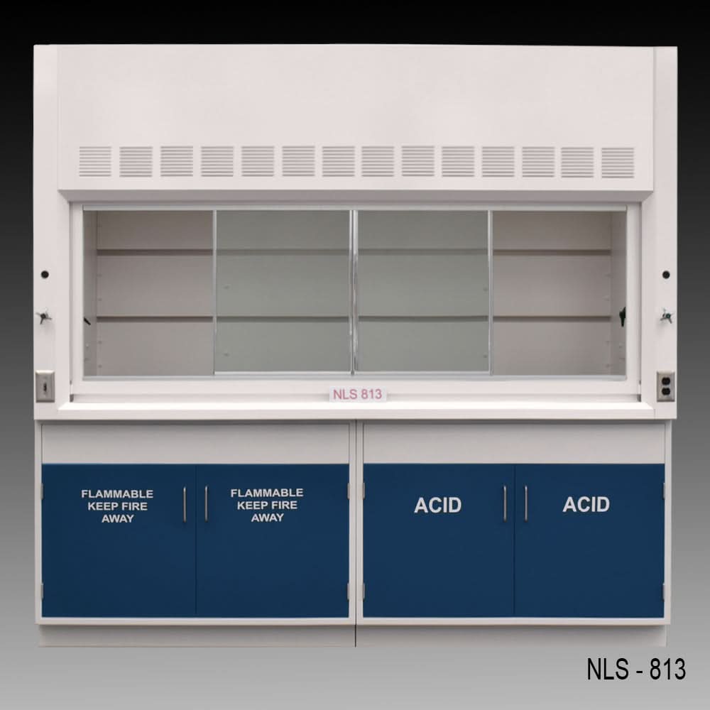 8′ Fisher American Fume Hood w/ ACID & Flammable Storage