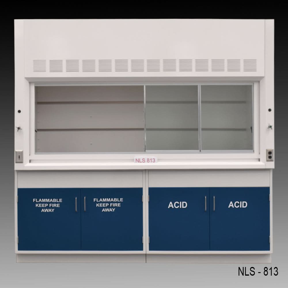 8′ Fisher American Fume Hood w/ ACID & Flammable Storage