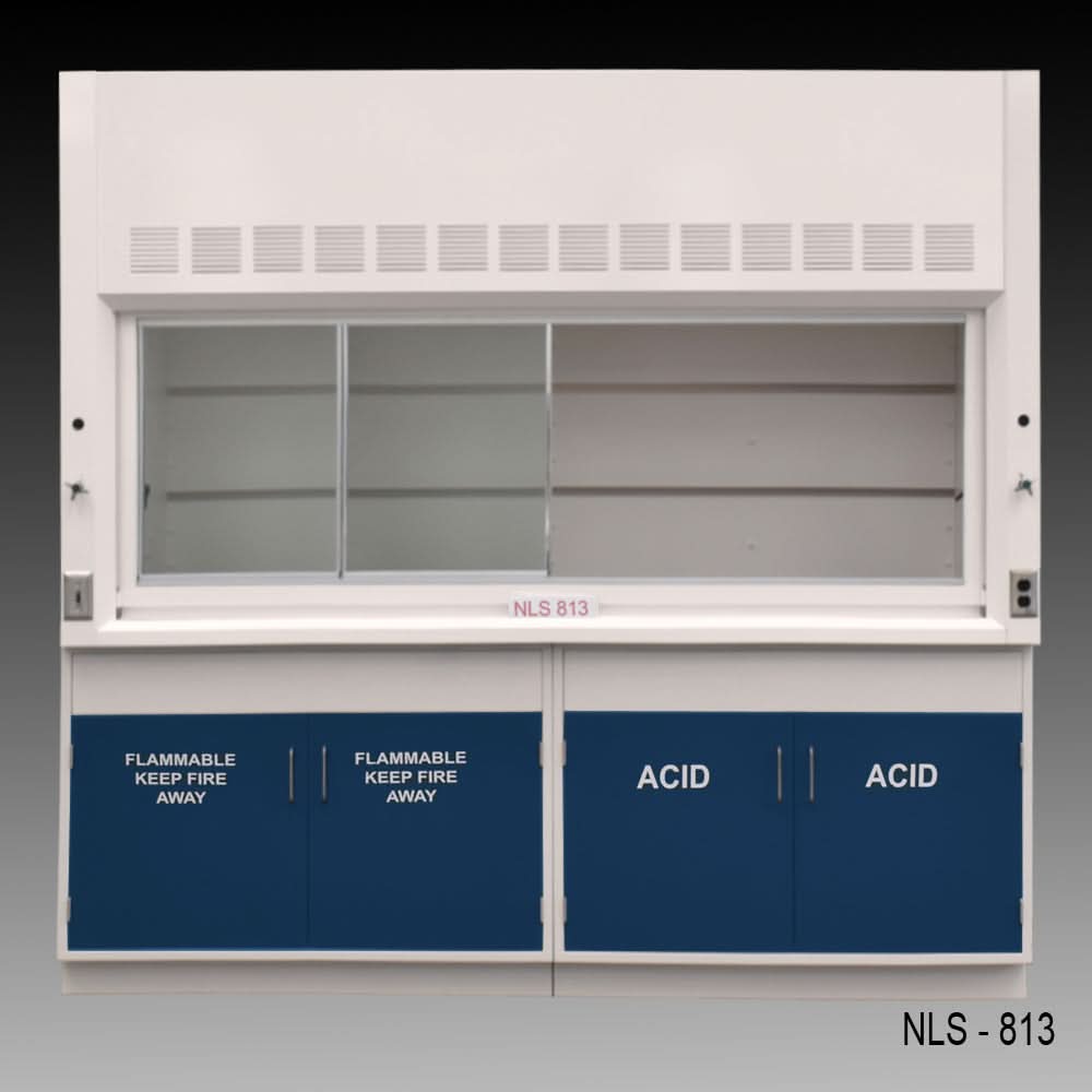 8′ Fisher American Fume Hood w/ ACID & Flammable Storage