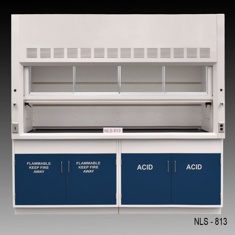 8′ Fisher American Fume Hood w/ ACID & Flammable Storage