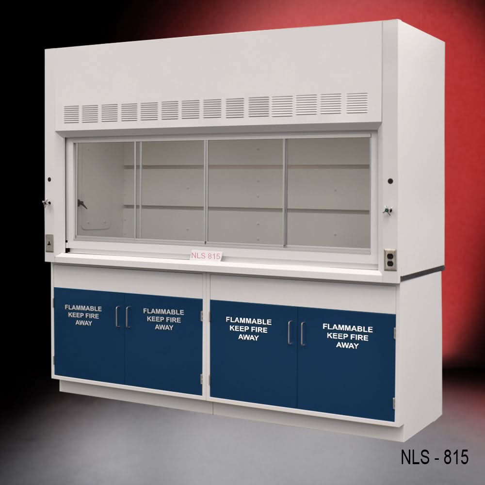 8′ Fisher American Fume Hood w/ Flammable Storage
