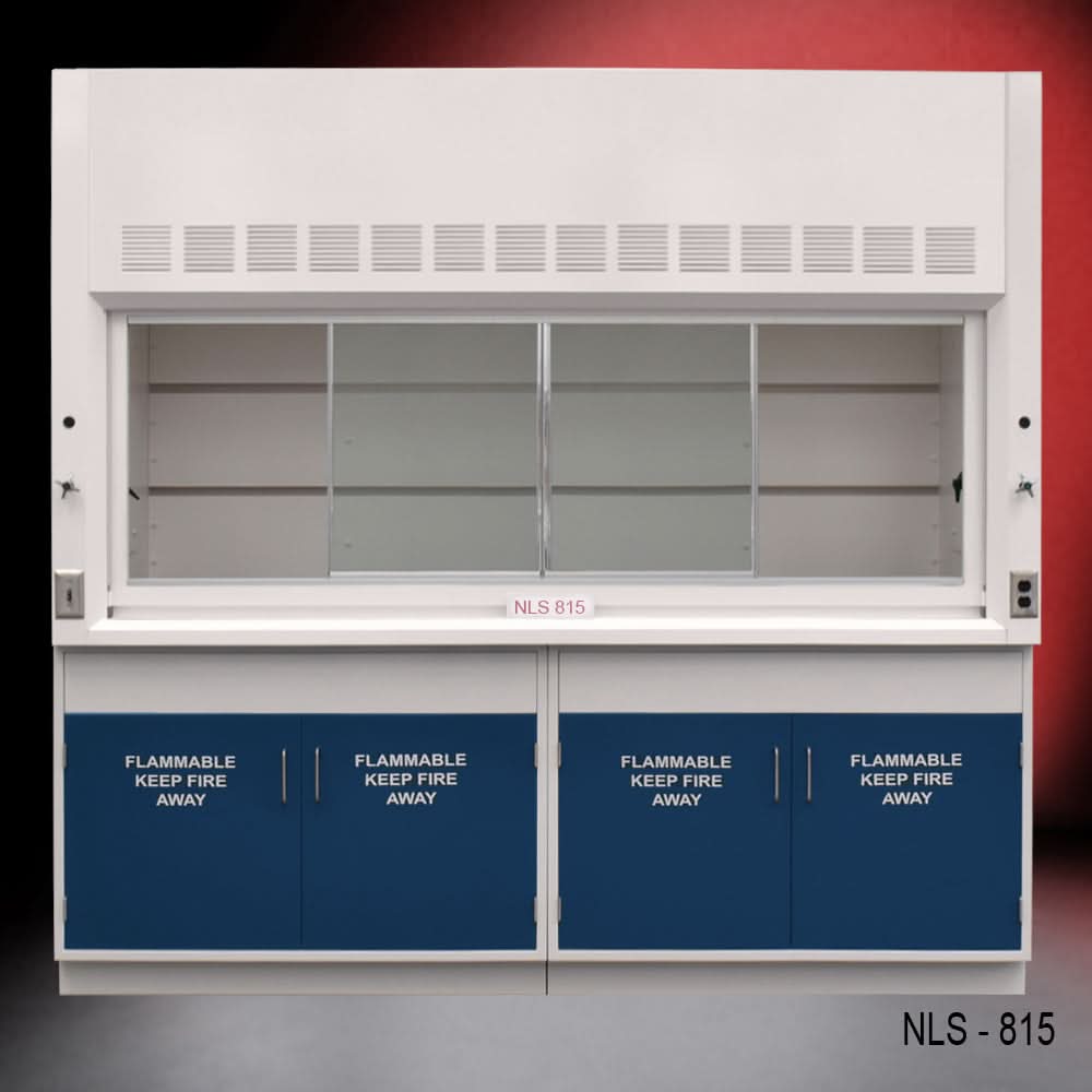 8′ Fisher American Fume Hood w/ Flammable Storage