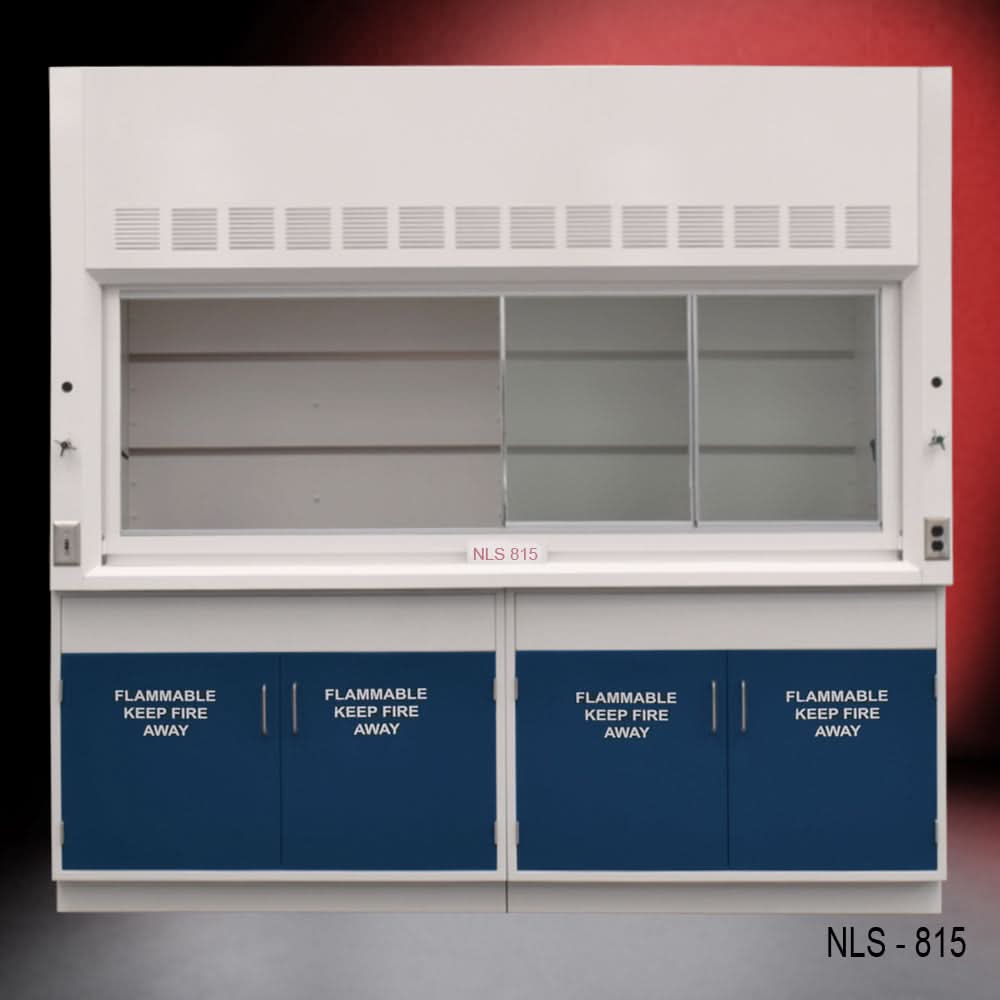 8′ Fisher American Fume Hood w/ Flammable Storage
