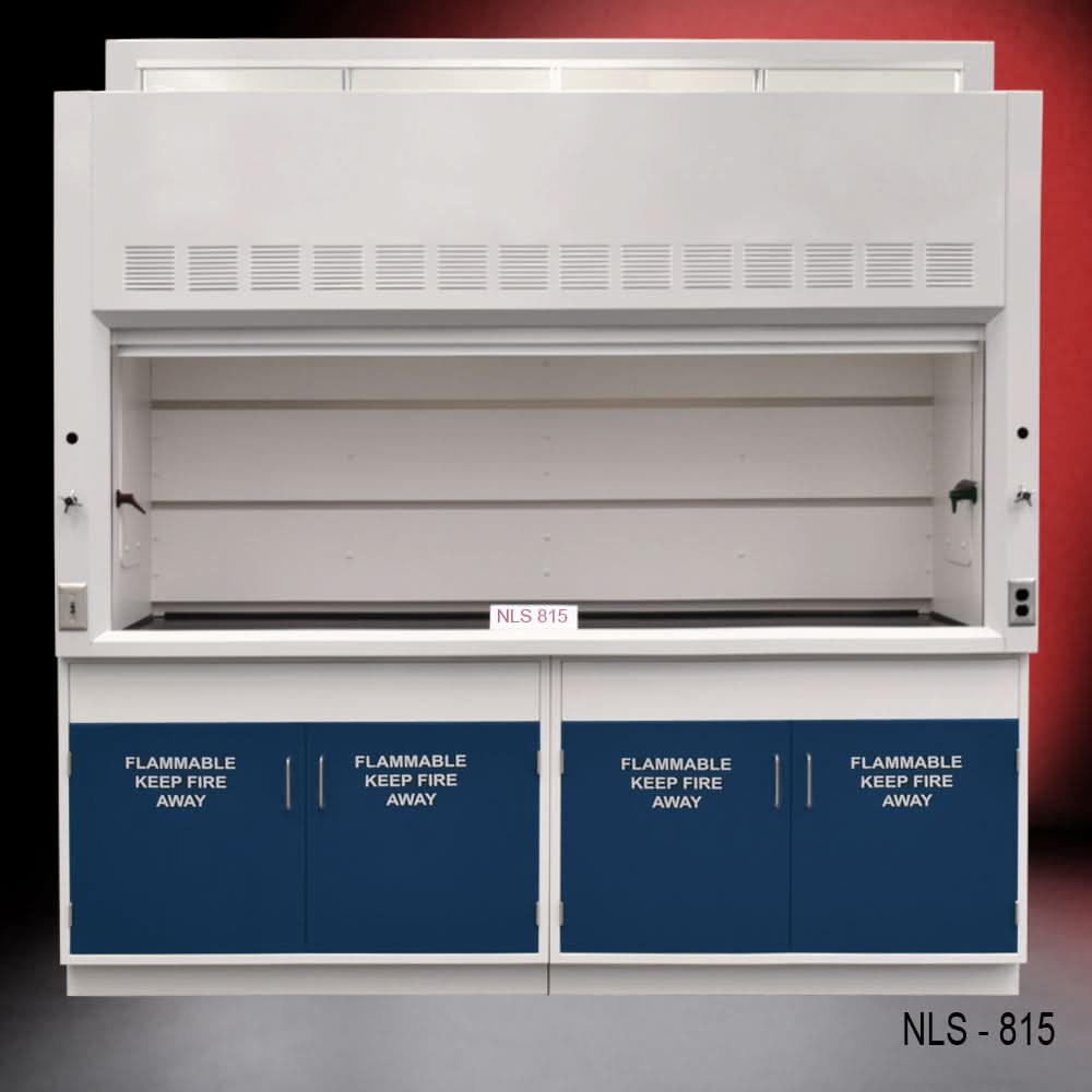 8′ Fisher American Fume Hood w/ Flammable Storage