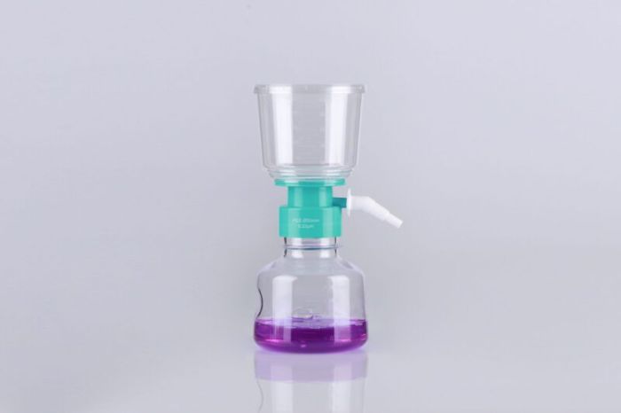 Nest Vacuum Filtration Systems Filter Tops and Receiving Bottles, PVDF