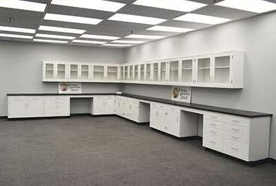 39′ Laboratory Cabinets w/ 32′ Wall Units