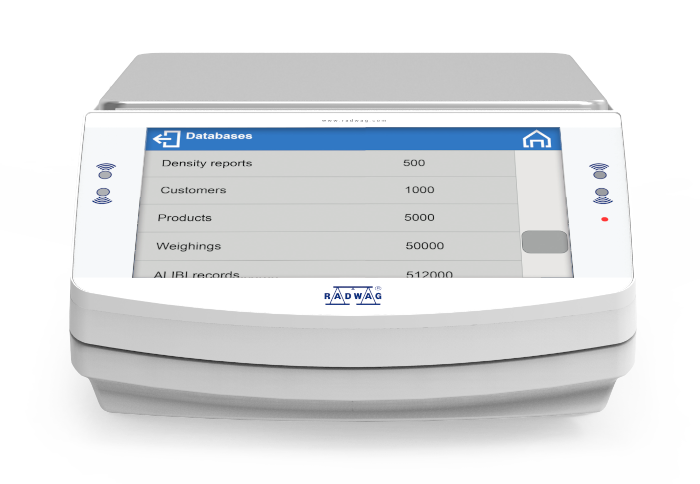 Radwag X7 Series Touchscreen 8100g Capacity 0.01g Readability 8x8" Precision Balance