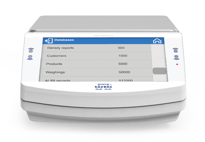 Radwag X7.M Series Touchscreen 2100g Capacity 0.01g Readability 8x8" Precision Balance