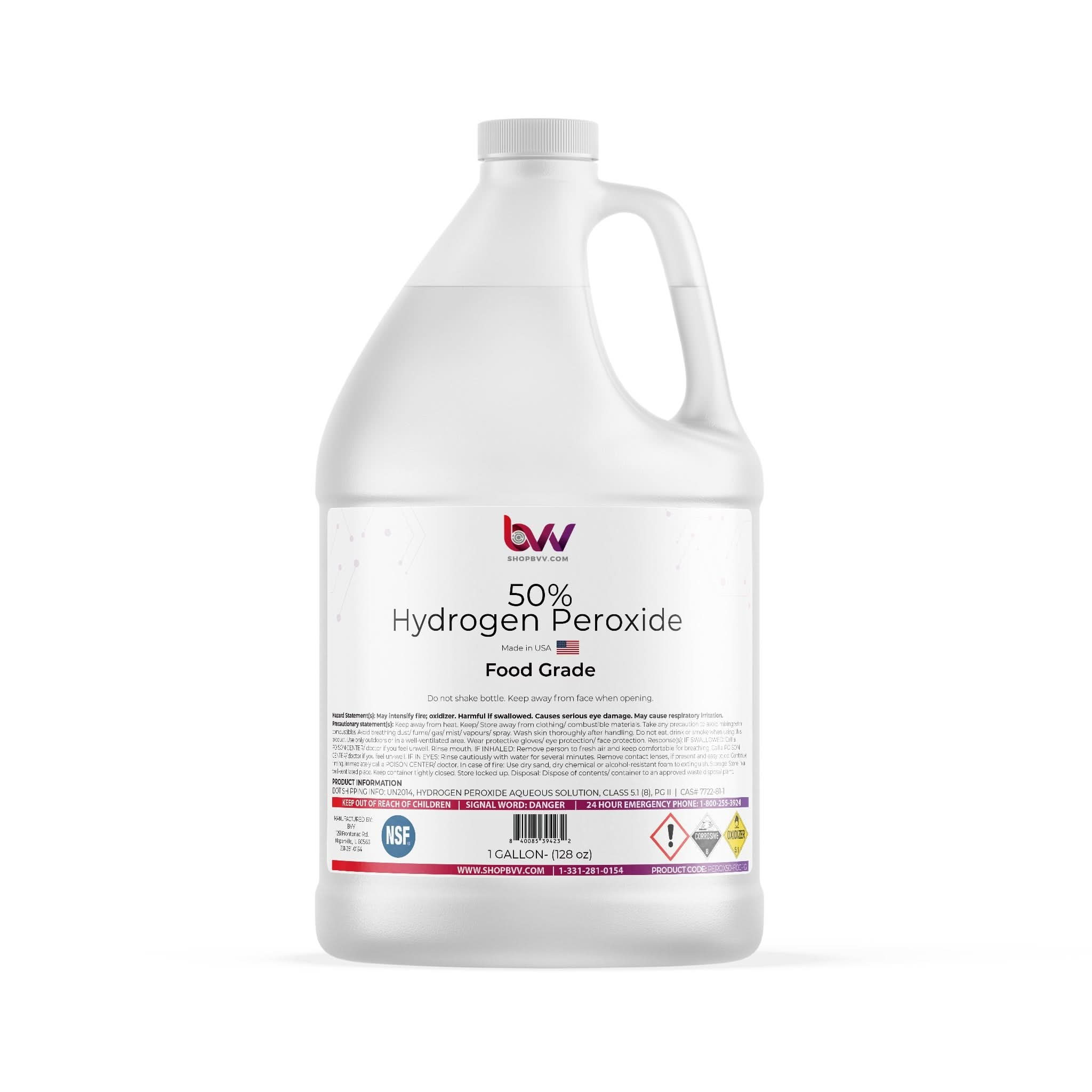 BVV 50% Hydrogen Peroxide Food Grade, H202