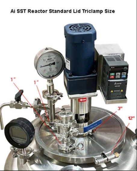 Ai Dual-Jacketed 100L 316L-Grade SST Reactor