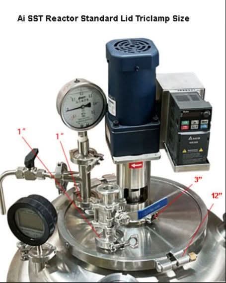 Ai Dual-Jacketed 50L 316L-Grade SST Reactor