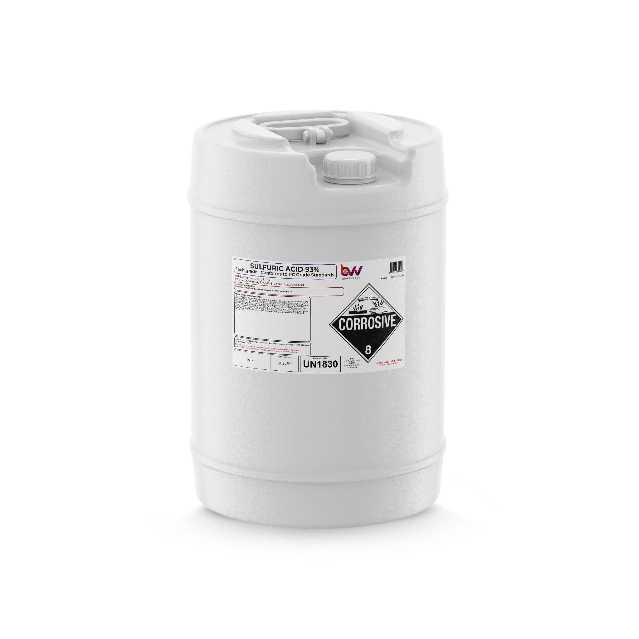 Sulfuric Acid 93% Tech/PC Grade