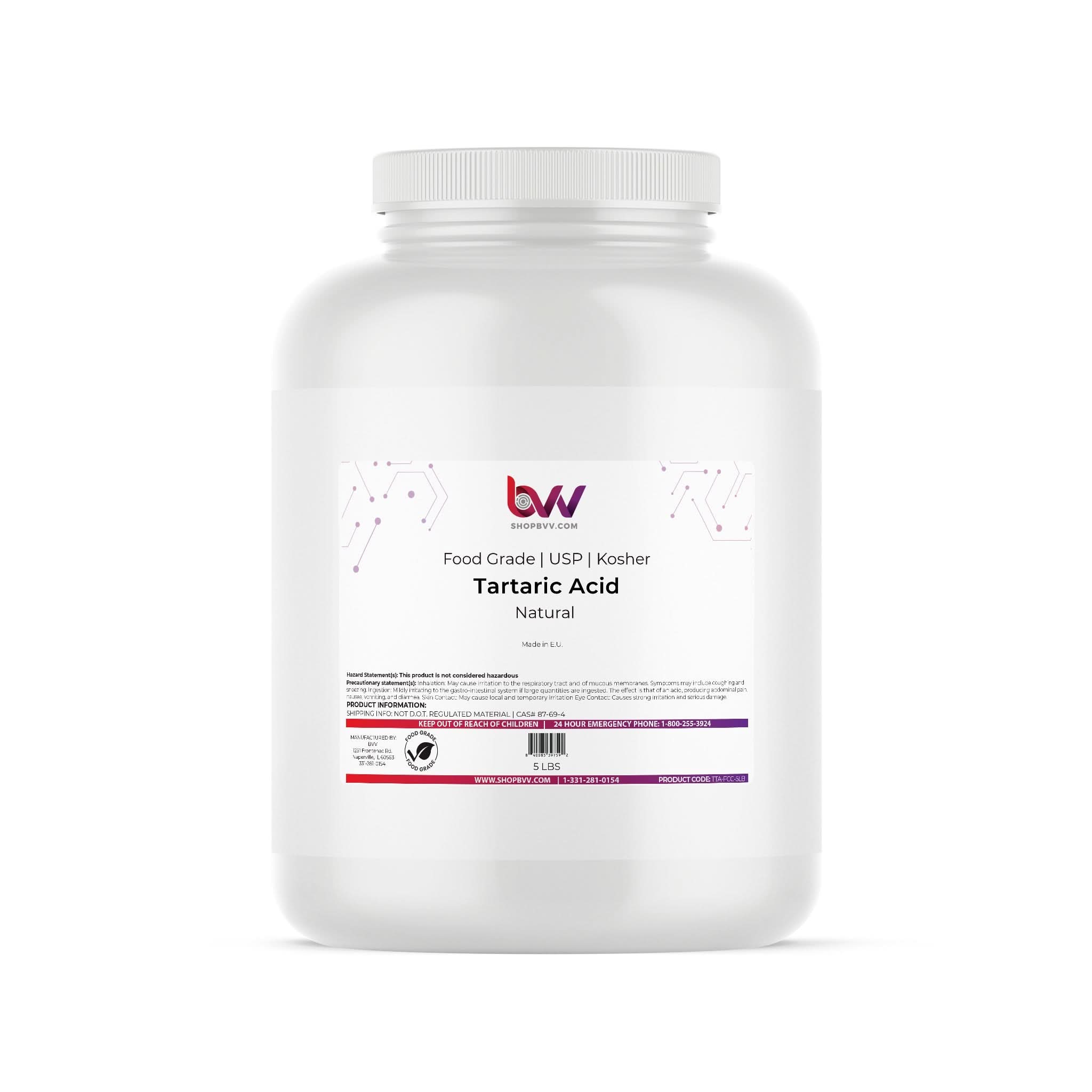 Tartaric Acid Food Grade USP Kosher