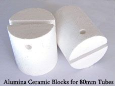 Alumina Ceramic Thermal Tube Blocks for Tubes OD 40mm to 120mm
