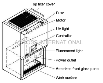 NSF Certified 2 Ft Class II Type A2 Biosafety Cabinet with Detachable Stand