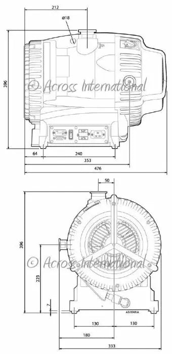 Edwards XDS46iC 35cfm Chemical-Resistant Scroll Pump w/ silencer