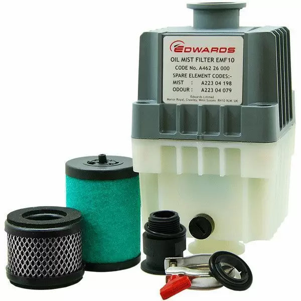 Across International Edwards RV8 6.9 CFM Dual-Stage Vacuum Pump with Bellow & Fitting
