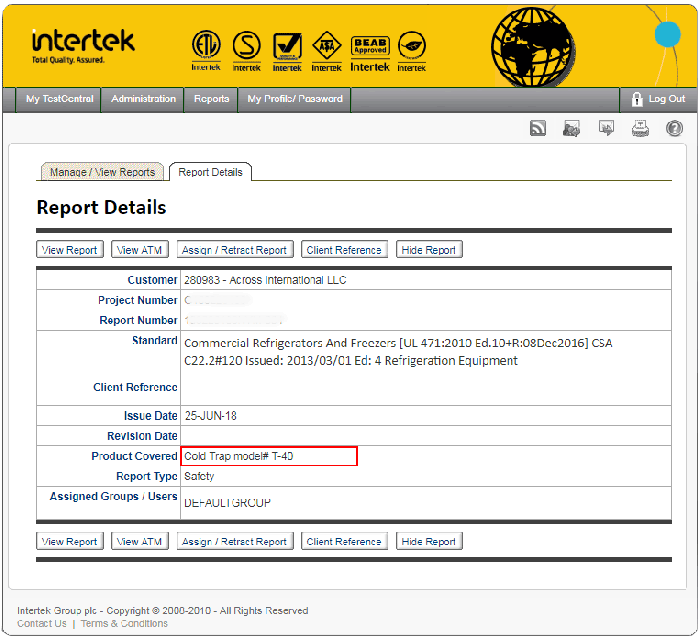Ai -40°C 1.5L Capacity Cold Trap