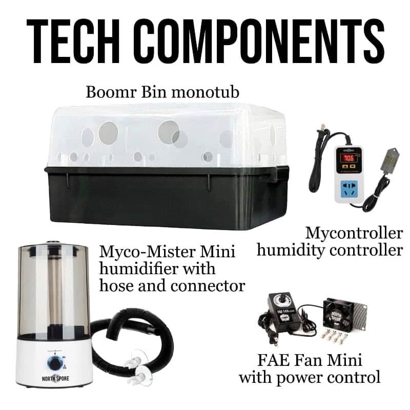 Automated 'Boomr Bin' + CVG Monotub Mushroom Grow Kit