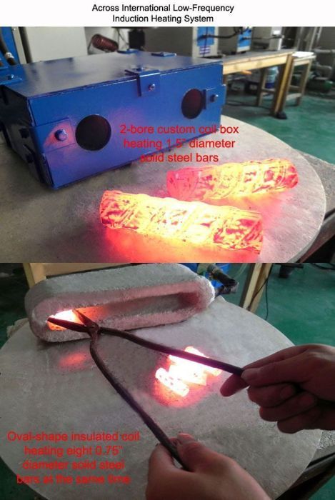 35KW Low-Frequency Dual-Station Induction Heater 1-20KHz