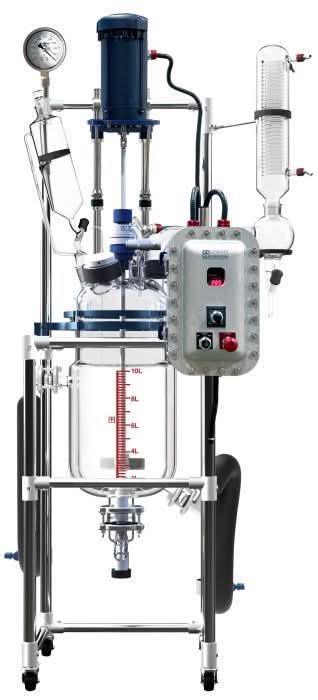 Glass Reactor Ai 10L Jacket w/ Explosion-Proof Motor & Controller 220V