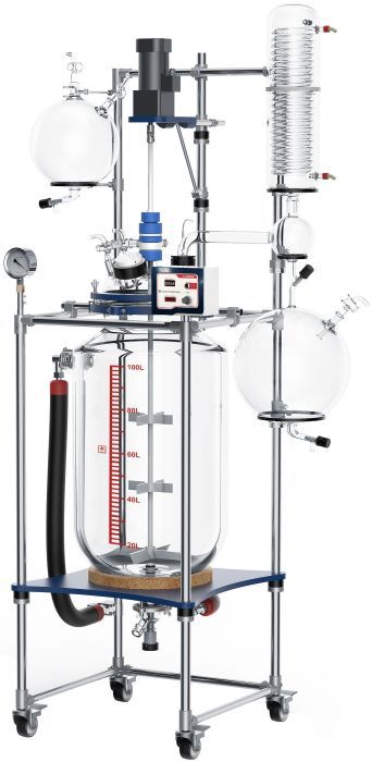Ai 100L Single or Dual Jacketed Glass Reactor - Winterization Package